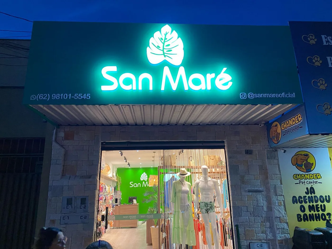 Letreiro luminoso San Maré